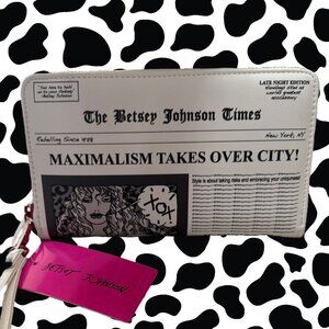 NWT Betsey Johnson Newspaper Print Wallet - Maximalist